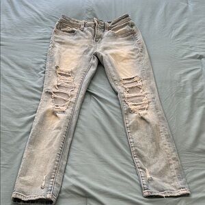 Distressed Light Blue Jeans
